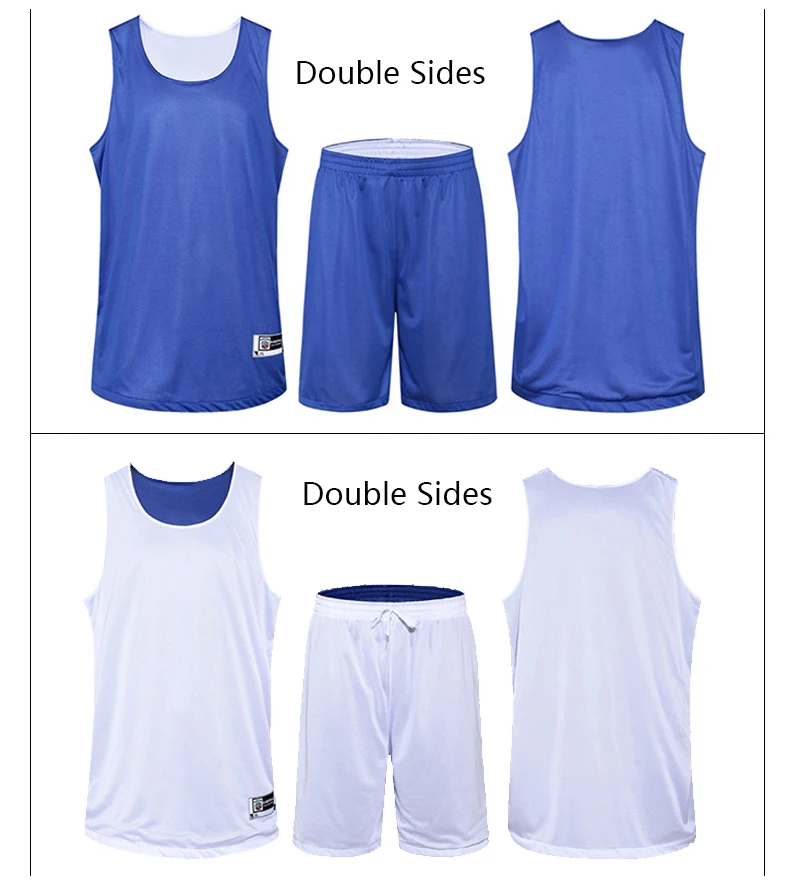 18 цветов двусторонний комплект одежды Джерси мужские шорты для баскетбола Пользовательский логотип имя номер мальчик двусторонний костюм спортивная одежда - Цвет: Set 12