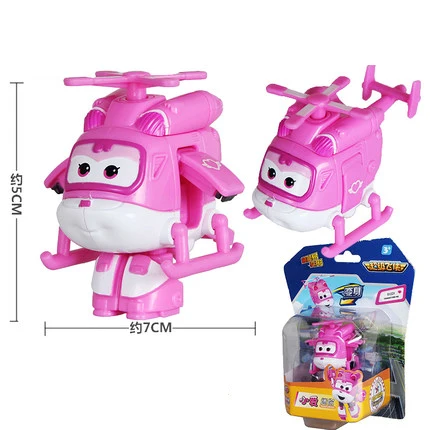 With box Pink 12 стилей, мини Супер Крылья, деформация, мини реактивный ABS робот, игрушка, фигурки, Супер крыло, трансформация, игрушки для детей, подарок - Цвет: With box Pink