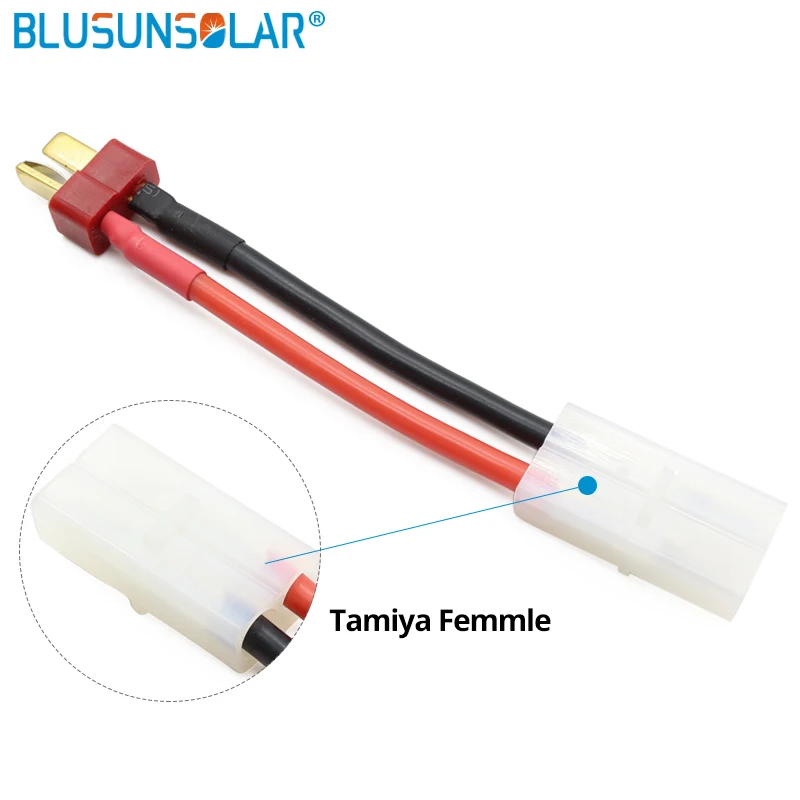 

5 pcs/Lot Tamiya Female to Dean Plug Male 14 AWG Silicone Wire Connector Adapter 60MM for RC Model DZ0206