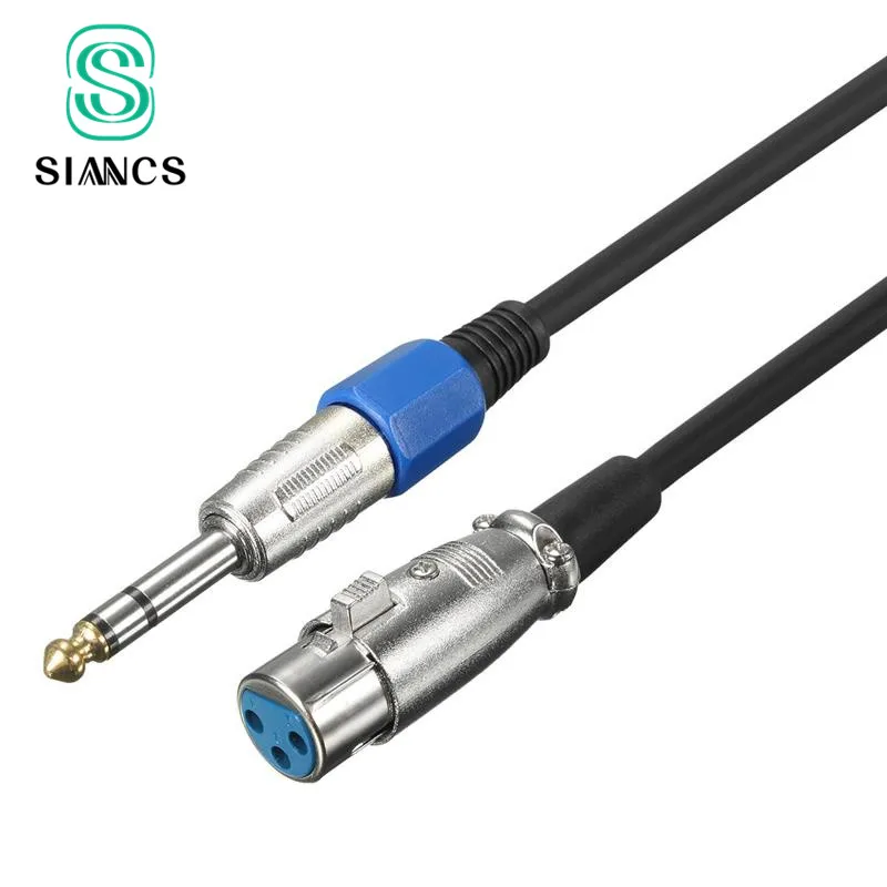 SIANCS Audio Mic Cable XLR 3Pin Female to 6.35 Connector Cable