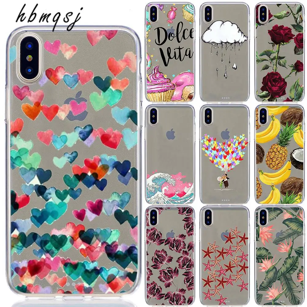Flower Silicon Phone Case For iPhone 7 8 Plus XS Max XR Rose Floral Cases X 6 6S 5 SE Soft TPU Cover |