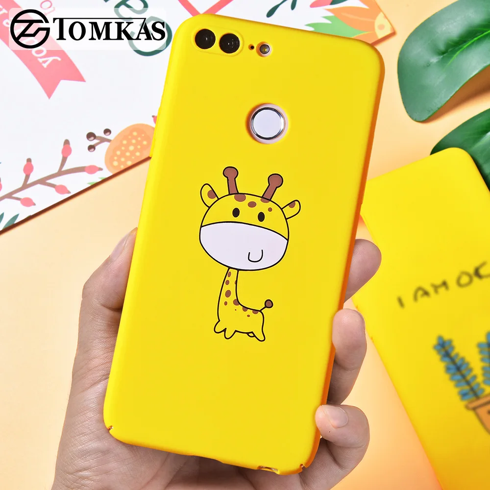 Чехол TOMKAS с милым мультяшным жирафом для Huawei Honor 9 Lite 10 жёсткий чехол цветочным