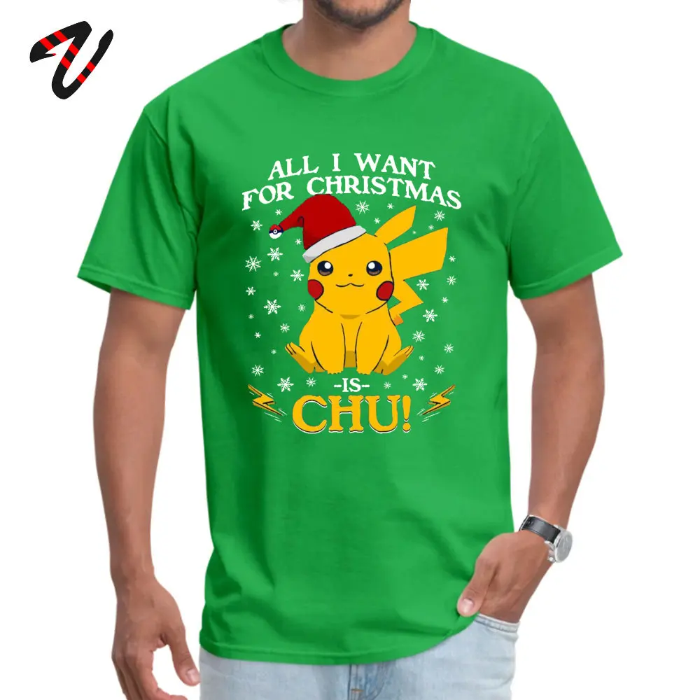 Счастливого Рождества футболки Пикачу для мужчин Покемон Snorlax Пользовательские топы День рождения Футболка год день хлопок Повседневная Camiseta