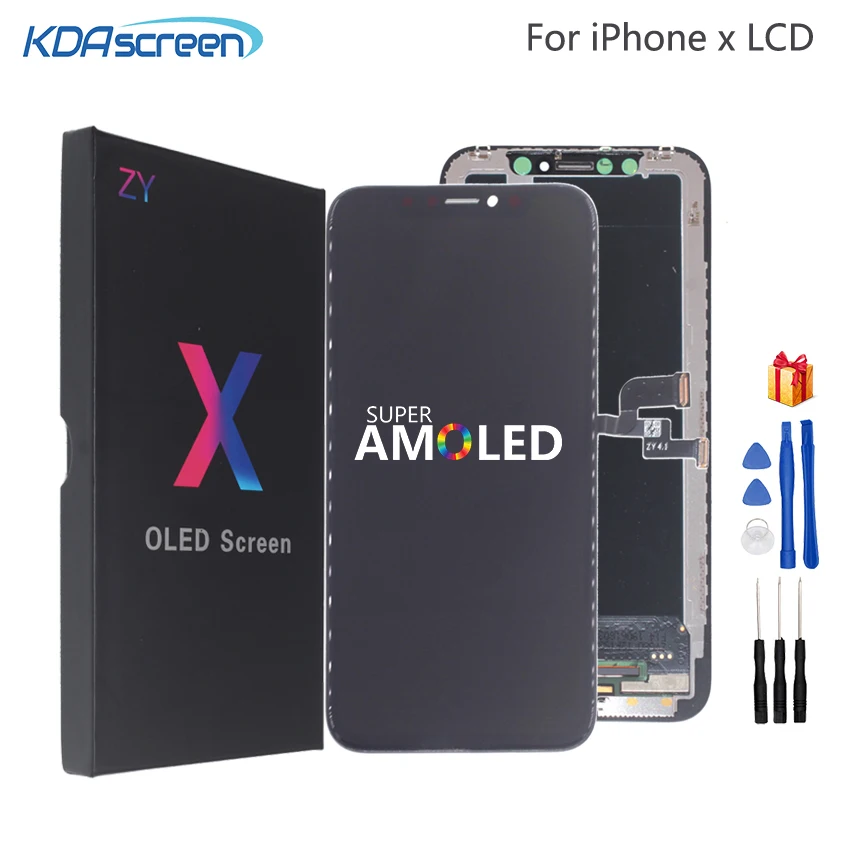 ЖК дисплей для iPhone X XS XR гибкий Жесткий Amoled Мягкий сенсорный 3D экран|Экраны