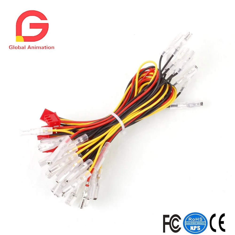 2 Player To PC Arcade Raspberry Pi Include 5V LED Illuminated Joystick + DIY LED Arcade Buttons +USB Encoder Kit Game Parts Set 