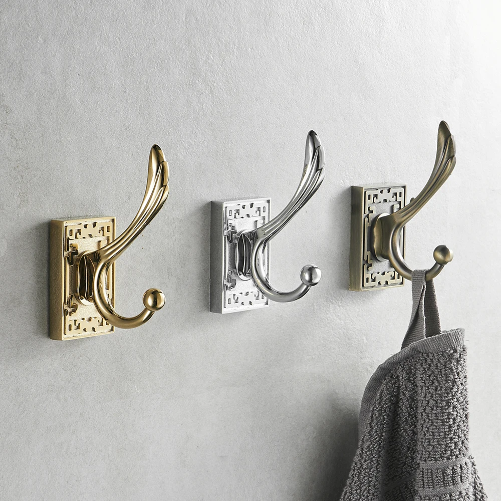Robe Hooks Metal Towel Hanger Hooks For Clothes Coat Hat Bag Hooks Wall Mount Bathroom Accessories Door Towel Hook Holder (5)