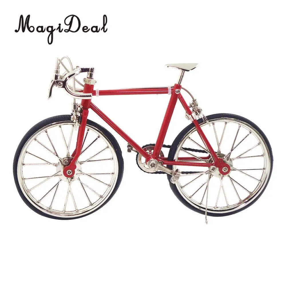MagiDeal 1/10 Scale Alloy Bicycle Dollhouse Miniatures Furniture Garden Decor for Improving Kids Interest Practical Ability Toy