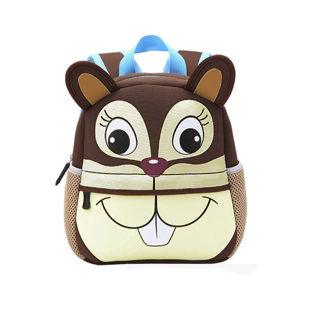 Детский 3D рюкзак с милым животным дизайном, школьные сумки из неопрена для малышей, детский сад, удобная сумка с рисунком жирафа, обезьяны