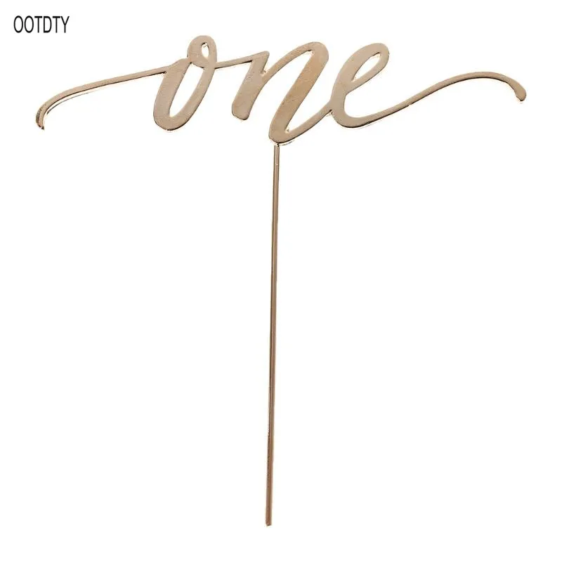 

Handmade Gold Glitter One 1st First Birthday Cake Topper Baby Shower Girl Boy Photo Props Dessert Decoration