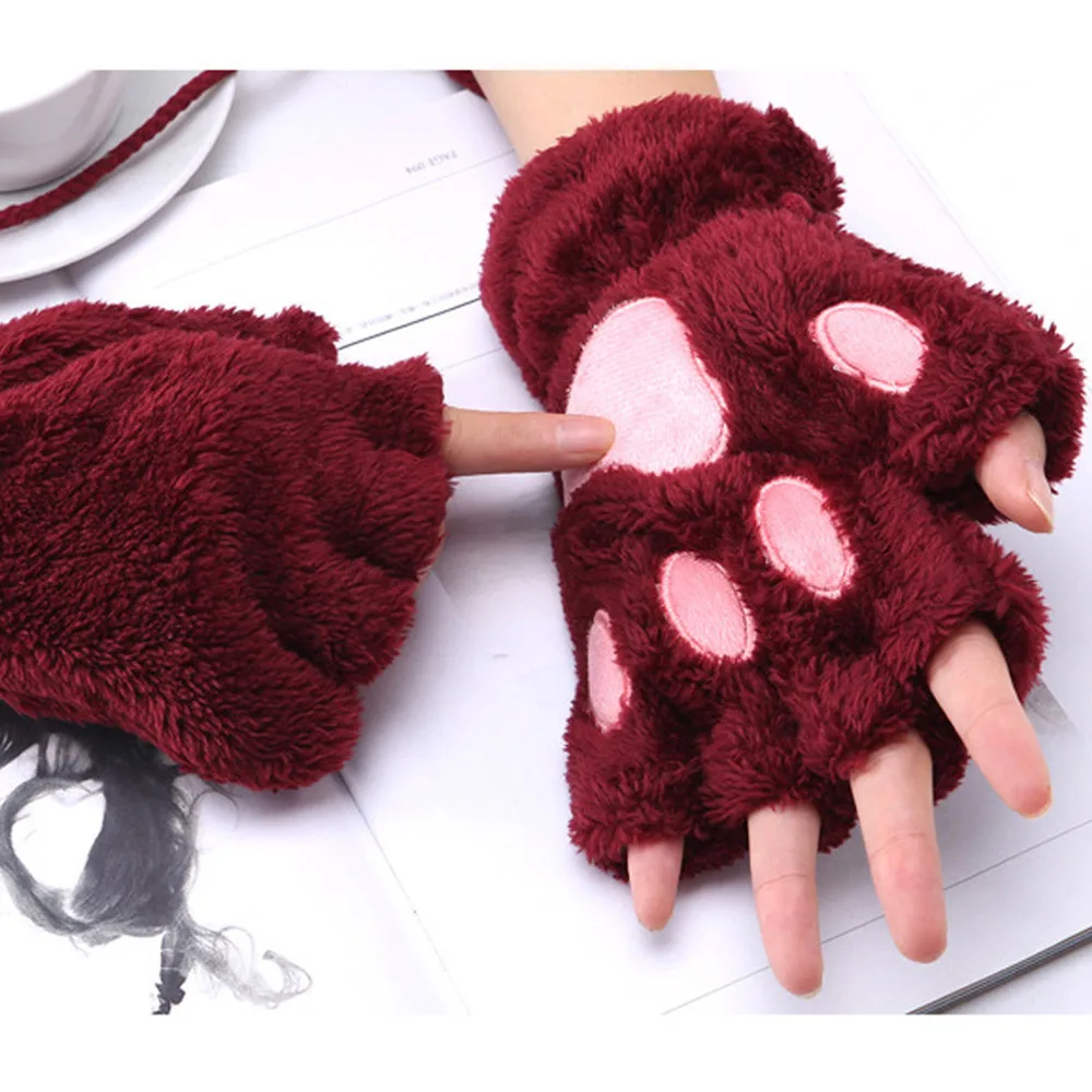 Kawaii Femmes Gants Mignon Design Demi Doigt Style chaud Mitaines griffes HOT costume