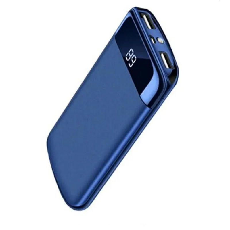 

30000mah Power Bank External Battery PoverBank 2 USB LCD Powerbank Portable Mobile phone Charger for Xiaomi MI iphone X