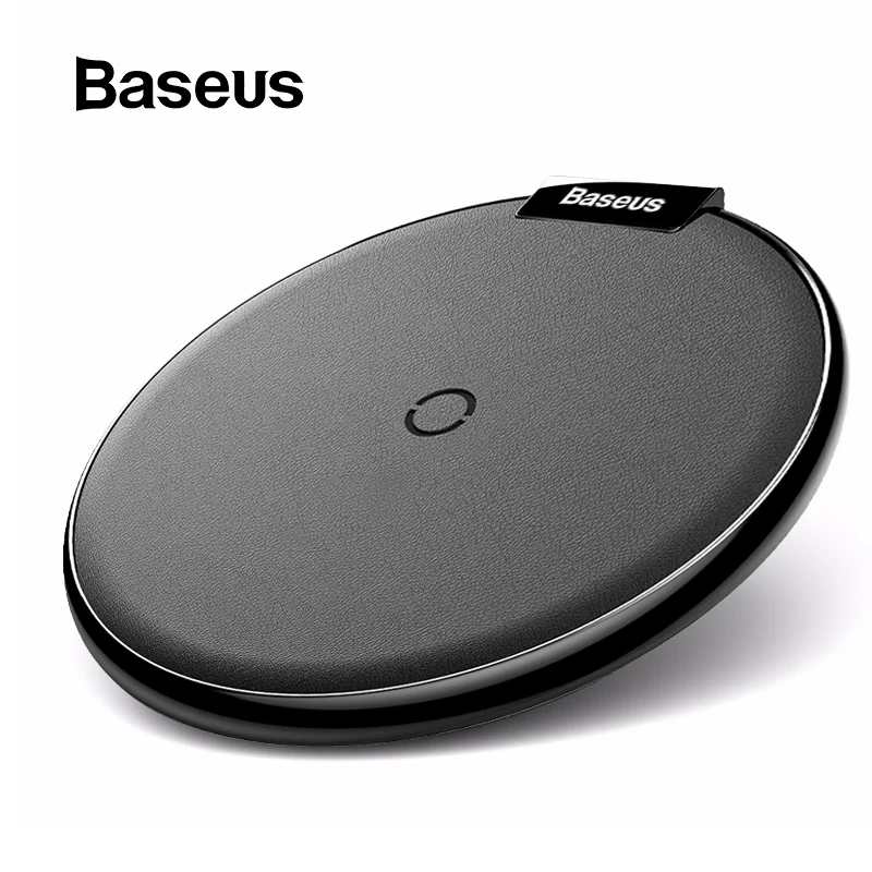Baseus Qi Wireless Charger For iPhone X Xs Xs Max Leather Fast Wireless Charging For Samsung Note9 Desktop Wireless Charger Pad