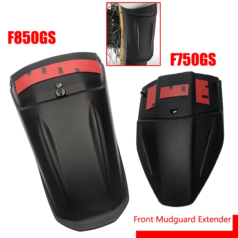 

F750GS F850GS 2018 2019 Motorcycle Black Front Mudguard Extender Fender Splash Extension Pad For BMW F750 GS F850 GS 18 19