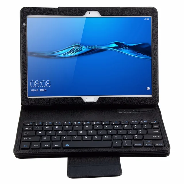 Best Price For Huawei M3 Tablet 10.1 inch ABS Litchi Texture Bluetooth Keyboard Protective Case with Holder SA104