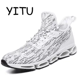 YITU кроссовки для мужчин уличные дышащие Нескользящие треккинговые туфли легкие туристические спортивный бег трусцой обувь для мужчин