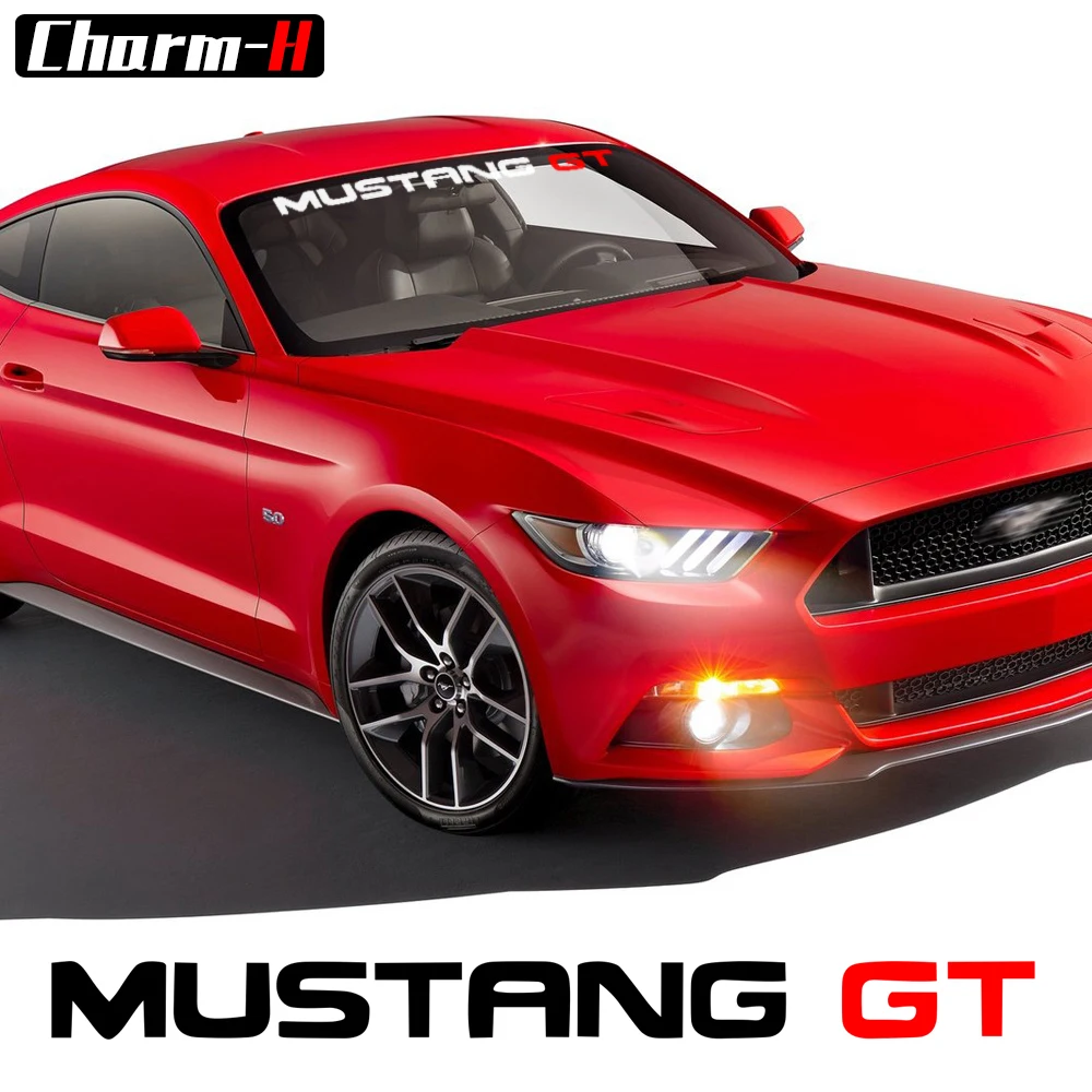 

Car Styling Reflective Front Windshield Window Sticker Windscreen Vinyl Graphics Decal For Ford Mustang GT Accessories