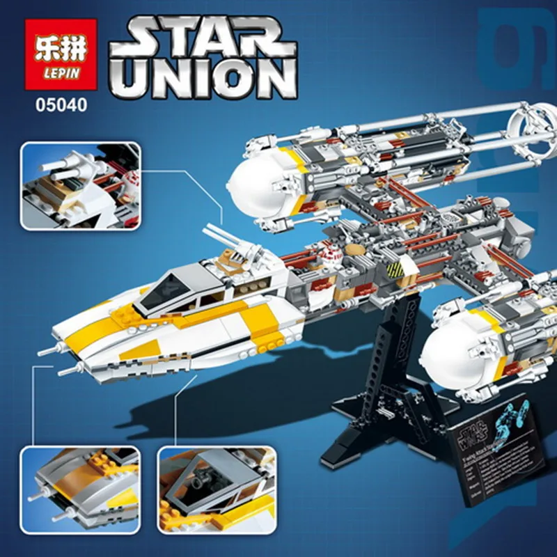 

Lepin 05040 Star Series The Y Set Wing Attack Star Model fighter Building Blocks Wars Assembled bricks gift Compatible 10134