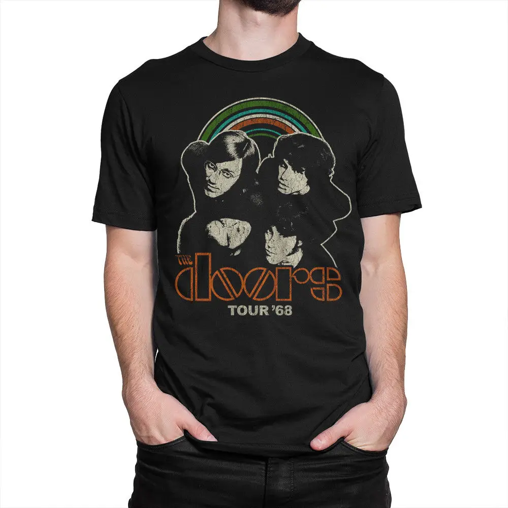 

The Doors Tour'68 T shirt, Jim Morrison Tee, Men's Women's All Sizes Summer Short Sleeves Cotton T-Shirt Fashion