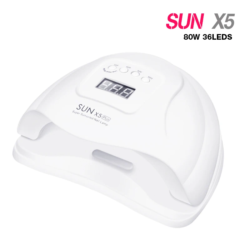 SUN X5 Plus 80 Вт УФ светодиодный светильник 36 s ЖК дисплей Гель лак для маникюра экран