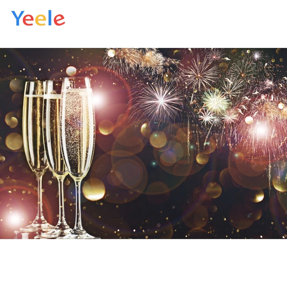 

Yeele Party Wine Cheer Fireworks Lights Room Decor Photography Backdrops Personalized Photographic Backgrounds For Photo Studio