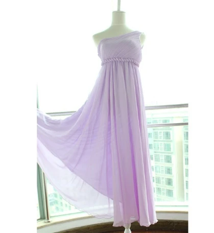ESHOW FASHION Bridesmaid dresses Europe America and Greece goddess oblique compression long