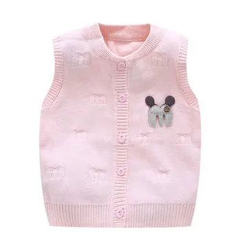 

Infants Solid Sleeveless Vest Waistcoat Boys Girls Soft Cotton Casual Costume Newborn Comfortable Sweet Knitted Clothes AA60781