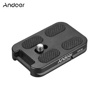 

Andoer QR-60 Quick Release Plate 1/4" Screw Mount w/Attachment Loop for Arca-Swiss Ball Head Tripod for Canon Nikon Sony DSLR