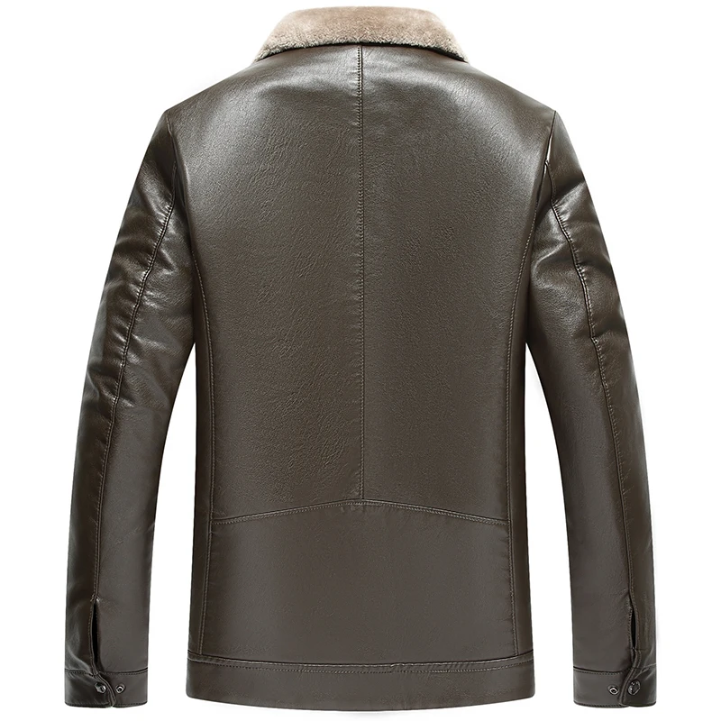 LONMMY 7XL кожаная куртка мужская верхняя одежда ветровка с плюшевой подкладкой теплая мотоциклетная мужская куртка из искусственной кожи PU замшевое пальто Мужская зимняя