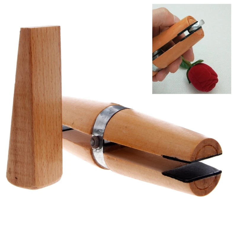 

Free delivery Wood Ring Clamp Jewelers Holder Jewelry Making Hand Tool Benchwork Professional wood tweezers