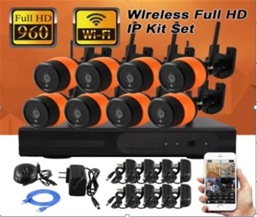 

8CH Wireless Full HD 960P IP Kit Set WIFI IP Camera