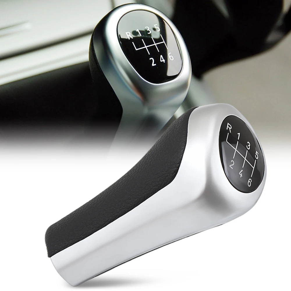 Manual MT 6 Speed Gear Shift/Stick Knob Leather Chrome For BMW E90 E91