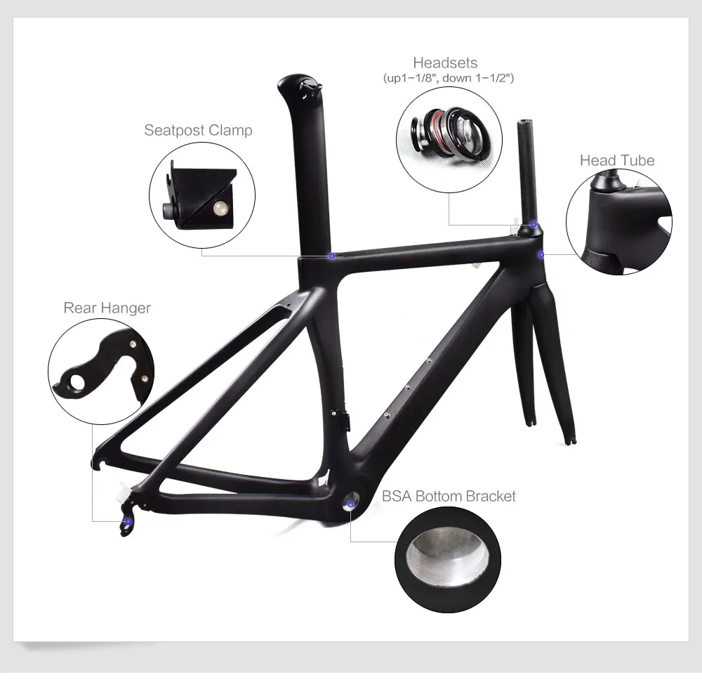 Best 2018 Airwolf Carbon road frame BSA 3K matte/glossy bicicleta carbon frame fit for both Di2&Mechanical racing carbon bike frame 22 Best 2018 Airwolf Carbon road frame BSA 3K matte/glossy bicicleta carbon frame fit for both Di2&Mechanical racing carbon bike frame 22