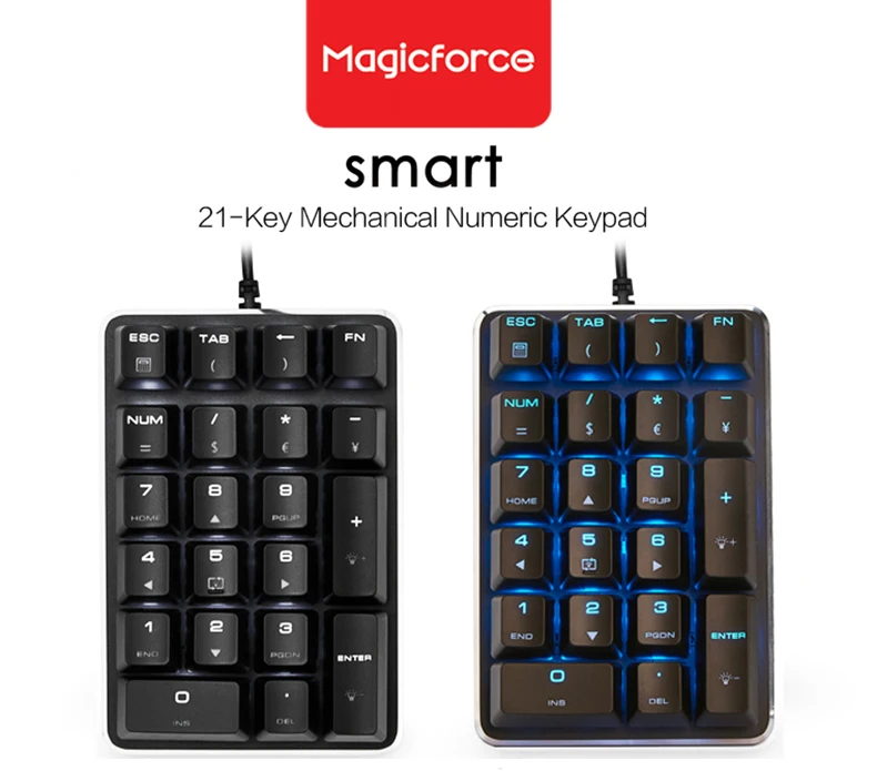 Aluminum Alloy Panel Numeric Keypad for Laptop Tab Key Feature Full Size 21 Keys Ergonomic