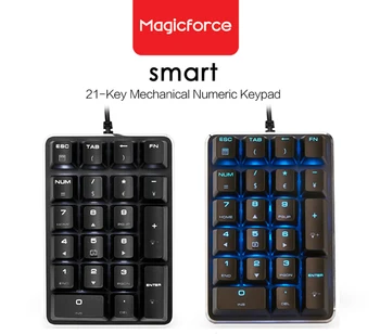 

Aluminum Alloy Panel - Numeric Keypad for Laptop - Tab Key Feature - Full Size 21 Keys - Ergonomic Design - Blue Backlit