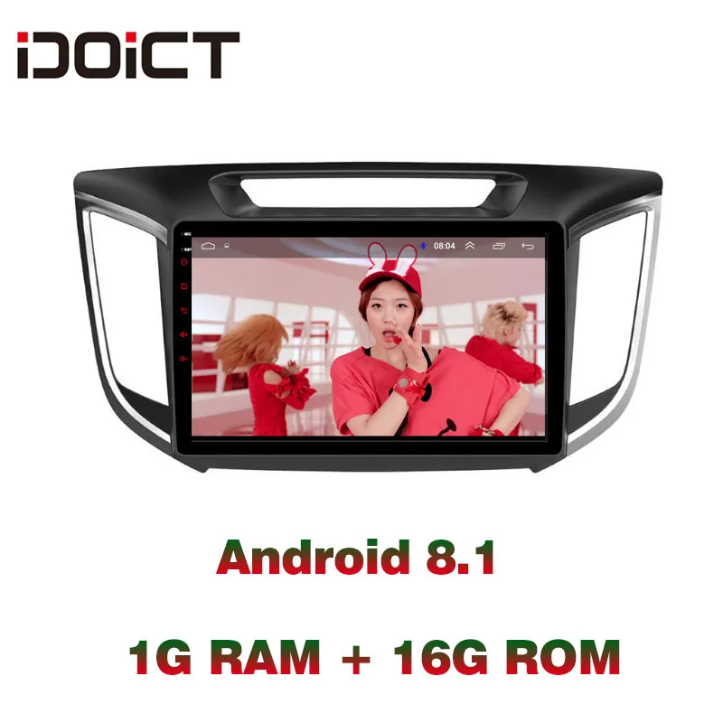 IDOICT Android 8.1 Car DVD Player GPS Navigation Multimedia For Hyundai Creta IX25 Radio 2014-2017 2018 car stereo          