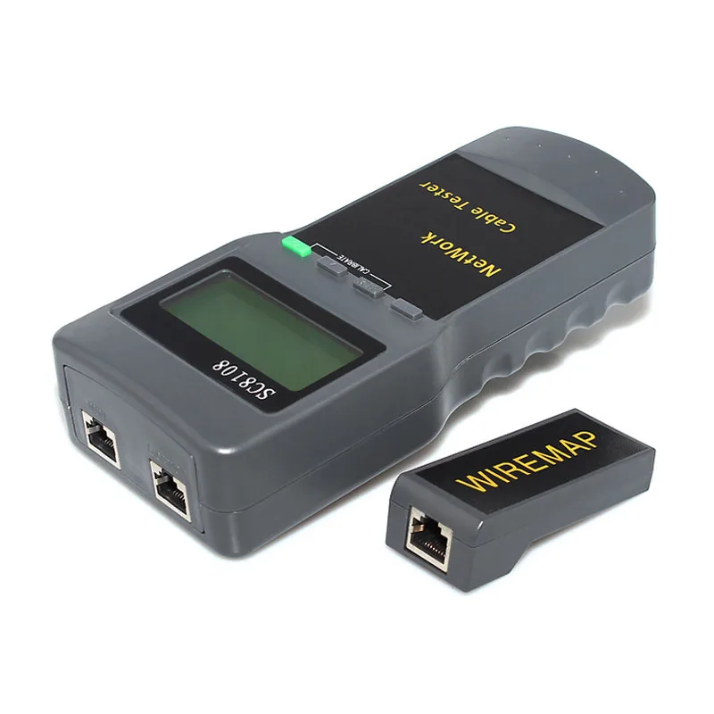 

SC8108 Network Cable Tester LAN Phone Wire Meter Cat5 RJ45 Mapper Far End Test Jack,LAN Phone Cable Tester with LCD display