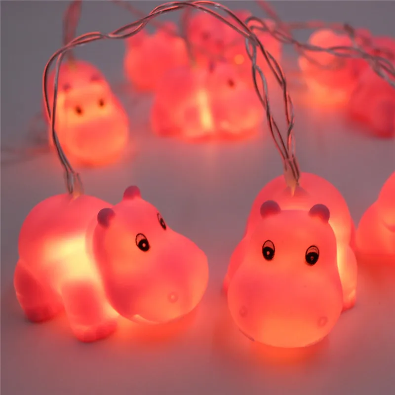 クリスマス照明ストリングピンクカバ Led ナイトライト 1 5 メートル動物ホリデーランプキリンサメひよこ子供かわいいギフトルーム装飾 Led ナイトライト Aliexpress