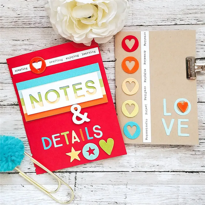 

Naifumodo Word Metal Cutting Dies for Note Craft Dies Scrapbooking Die Cut Cover Card Making Stencil Photo Cutting Dies 2019