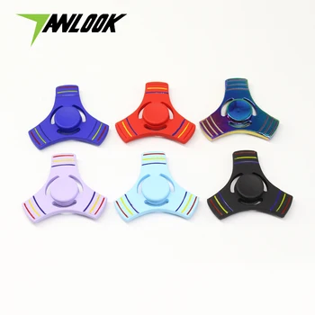 TanLook Stress Tri Hand spinners Metal fidget spinner Brass Tri-spinner Stres Figit spinner EDC Top Toy Game Figet spiner