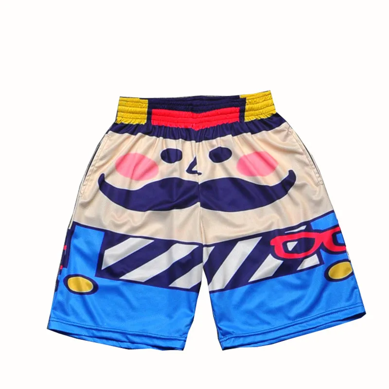 Men summer board shorts funny cartoon 3D pattern printed male beach