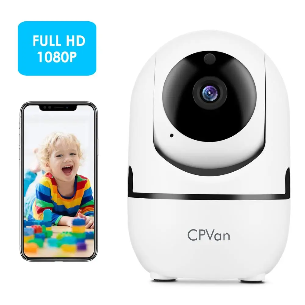 

1080P Home Wireless IP Indoor Camera Intelligent Auto Tracking Of Human Home Security Surveillance camera Night Vision works