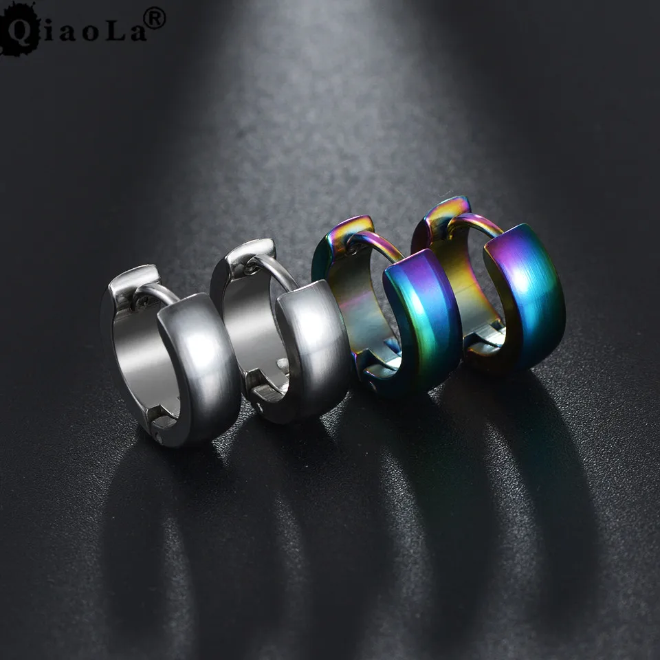 

Women Stud Earrings High Polished 316L Stainless Steel Brincos Jewelry for Women Punk Rock Style Male Men Earrings Jewelry
