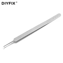 DIYFIX ультра тонкий пинцет антистатический изогнутый кончик Точность Пинцет-плоскогубцы для Fly Line Телефон с распознаванием отпечатка пальца ремонт ручных инструментов