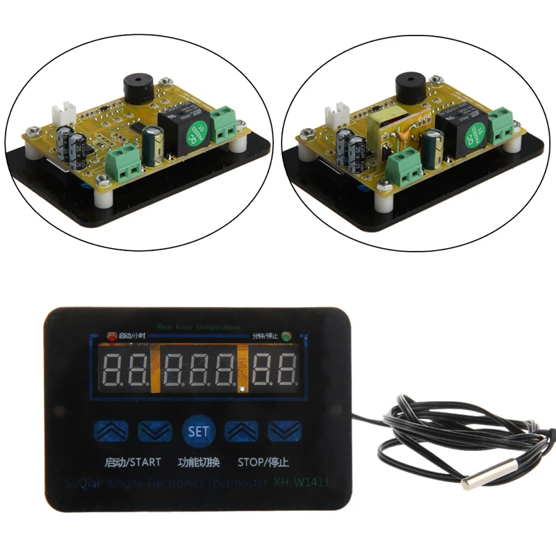 

12/220V 10A Digital LED Temperature Controller Thermostat Control Switch + Probe