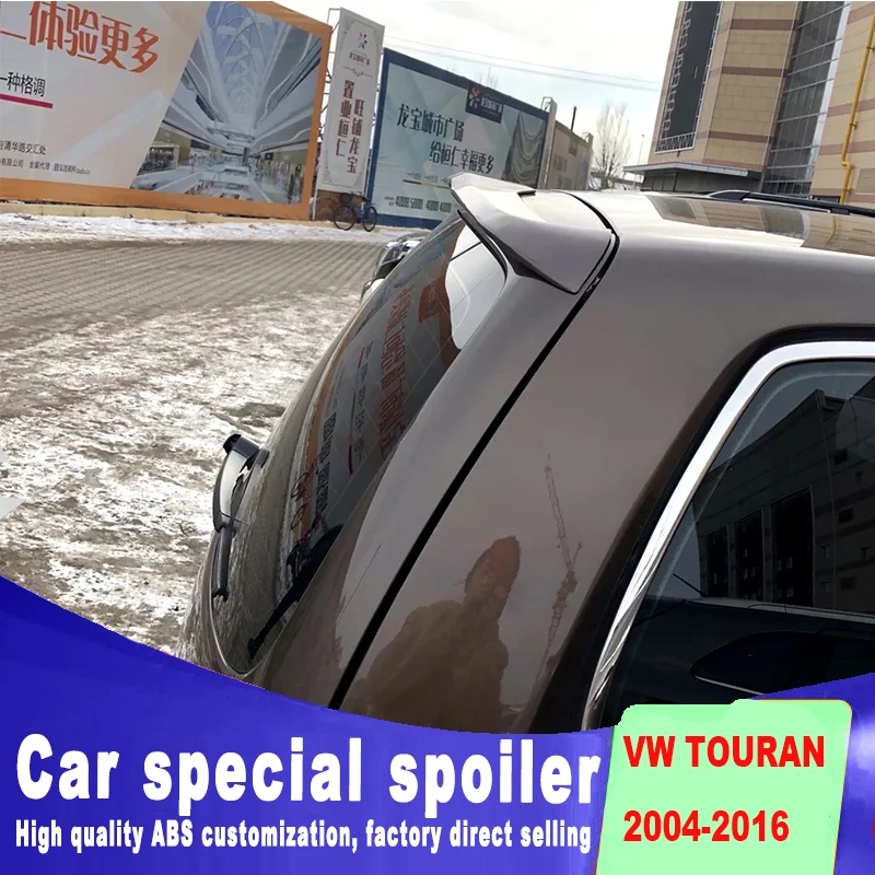 Золотой стиль для VW touran спойлер 2004 до Грунтовка Краска высокое качество абс материал задний оконный спойлер на крышу для Volkswagen