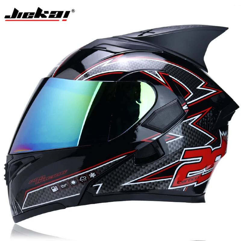 

DOT Approved Safety Flip Motorcycle Helmet with Internal Sun Visor Everyone Affordable Double Lens Full Face MOTO Helmet