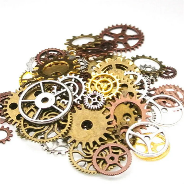 

50pcs / lotDIY handmade material retro alloy jewelry accessories mixed steam punk movement gear