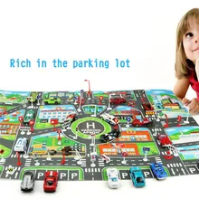Детский игровой коврик, город, дорога, здания, парковка, карта, игра, сцена, карта, развивающие игрушки, alfombra infantil brinquedos#4S24
