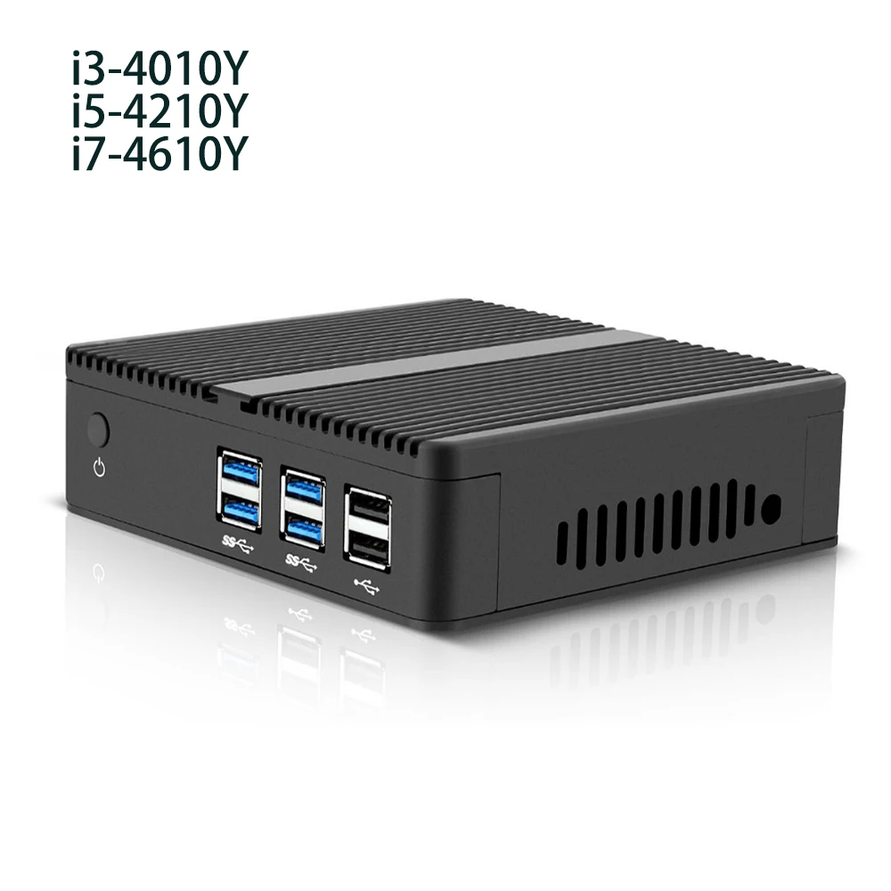 ^*Best Offers Fanless Windows 10 Mini PC Core i3 4010Y i5 4210Y i7 4500U VGA HDMI WIFI USB Nettop HTPC TV Box Family Computer PC