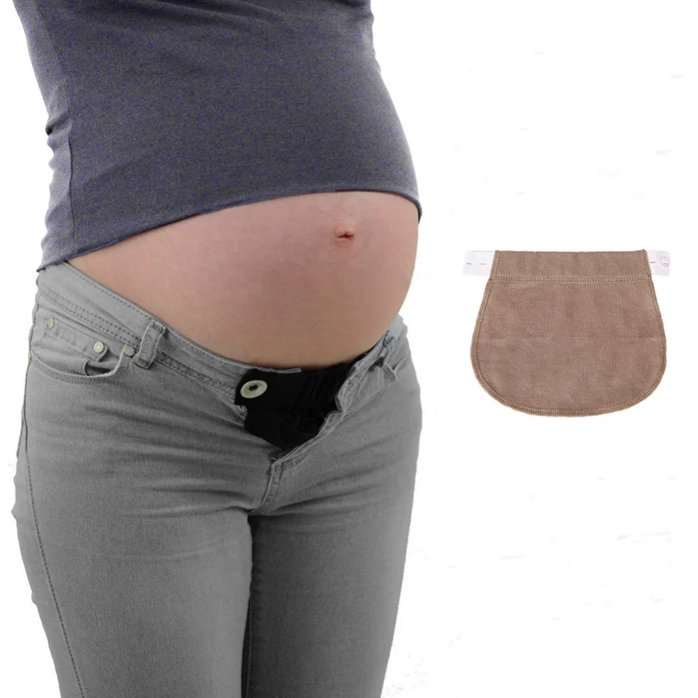 

Maternity Pregnancy Waistband Belt Extended Button Adjustable Elastic Support Pants Jeans Extender